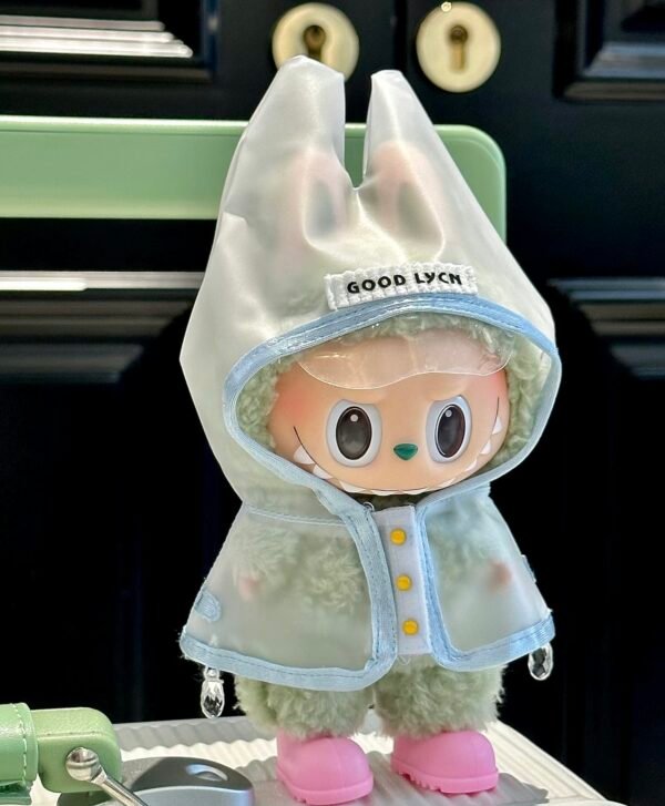 White Raincoat Outfit for 17CM bubu Clothes